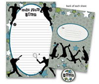 Bonnie Marcus Collection - Camp Seal-N-Send Stationery (Sports Stars) (STCSS)